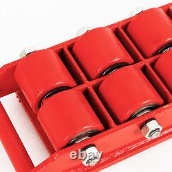 6/8/12 Ton Heavy Duty Machinery Roller Mover Machine Dolly Skate Cargo Trolley