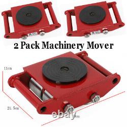 6 Ton Heavy Duty Machine Dolly Skate Machinery Roller 360° Mover Cargo Trolley