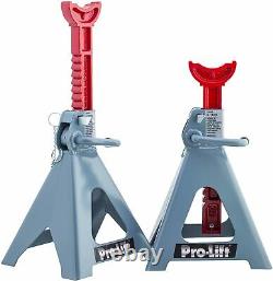 6 Ton Jack Stands Set of 2 Heavy Duty Steel Auto Self Locking Ratchet Paw 1 Pack