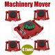 6 Ton Machinery Mover Heavy Duty Machine Dolly Skate Transportation Tool 4 Wheel
