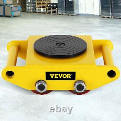 6 Ton Machinery Mover Roller Dolly Skate with 360° Swivel Heavy Duty 13200lbs