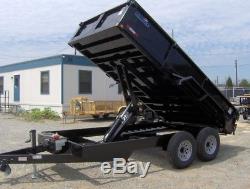 7x14 Heavy Duty Hawke dump trailer 6 ton 12k NEW
