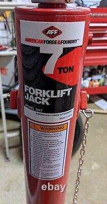 AFF 3917 Heavy Duty Forklift Jack 7 Ton 14000 lbs Capacity American Forge LOCAL