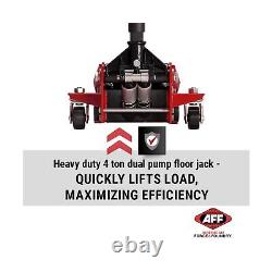 AFF Floor Jack, Dual Pump Hydraulic Car Lift System 4 Ton Heavy Duty Capaci