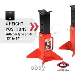 AFF Heavy Duty Pin Type Jack Stands, 5 Ton (10,000 Lbs) Capacity, 1 Pair, 3305A