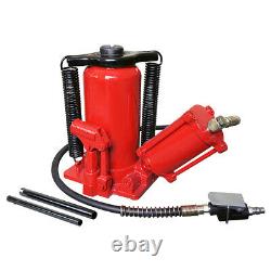 Air Hydraulic Bottle Jack 20 Ton Manual 44000lb Heavy Duty Auto Truck RV Repair