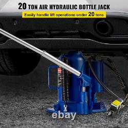 Air Hydraulic Bottle Jack 20 Ton Manual 44092lb Heavy Duty Auto Truck RV Repair