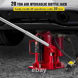 Air Hydraulic Bottle Jack 20 Ton Manual 44092lb Heavy Duty Auto Truck RV Repair
