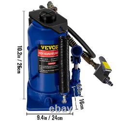 Air Hydraulic Bottle Jack 20 Ton Manual 44092lb Heavy Duty Auto Truck RV Repair