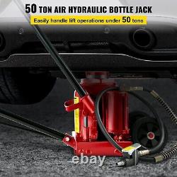 Air Hydraulic Bottle Jack 50 Ton Manual 110200lbs Heavy Duty Auto Truck Rv