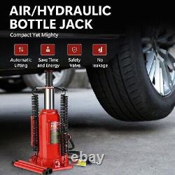 Air Hydraulic Bottle Jack Heavy Duty 12 Ton Manual Auto Truck RV Repair Red