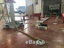Auto Body Drive On Flat Rack Floor System Complete 10 TON Puller FREE TOOLS