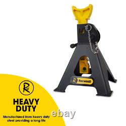 Axle Stand 3 Tonne Ton Car Jack Ratchet Heavy Duty Pair Of Stands