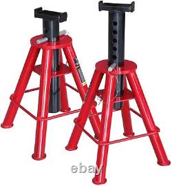 BIG RED 10 Ton (20,000 lb) Capacity Heavy Duty Steel Jack Stands, 2 Pack