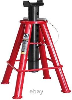 BIG RED 10 Ton (20,000 lb) Capacity Heavy Duty Steel Jack Stands, 2 Pack