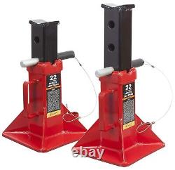 BIG RED 22 Ton Capacity Heavy Duty Steel Jack Stands, 2 Pack