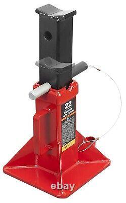 BIG RED 22 Ton Capacity Heavy Duty Steel Jack Stands, 2 Pack