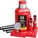 Big Red 32 Ton Torin Heavy Duty Professional Double Piston Car Bottle Jack, Red