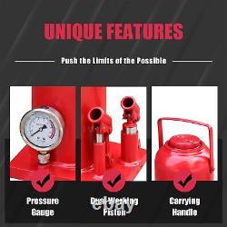 BIG RED 32ton Heavy Duty Professional Double Piston Car Bottle Jack, Red