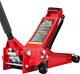 Big Red 3 Ton Torin Hydraulic Ultra Low Profile Heavy Duty Steel Floor Jack, Red