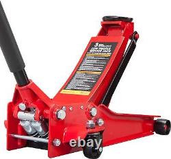 BIG RED 3 Ton Torin Hydraulic Ultra Low Profile Heavy Duty Steel Floor Jack, Red