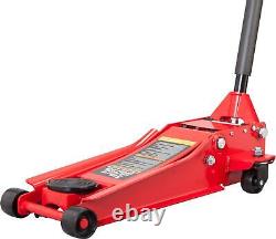 BIG RED 3 Ton Torin Hydraulic Ultra Low Profile Heavy Duty Steel Floor Jack, Red