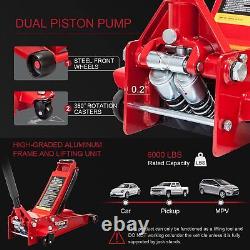 BIG RED 3 Ton Torin Hydraulic Ultra Low Profile Heavy Duty Steel Floor Jack, Red