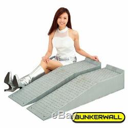 BUNKERWALL Large Heavy Duty Truck and Car Drive Up Wheel Ramps 10 Tons (D)