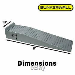 BUNKERWALL Large Heavy Duty Truck and Car Drive Up Wheel Ramps 10 Tons (D)