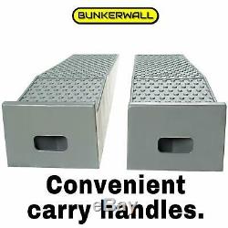 BUNKERWALL Large Heavy Duty Truck and Car Drive Up Wheel Ramps 10 Tons Profe