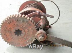 Beebe Bros. All Steel 2 Ton Hand Crank Winch. Heavy Duty