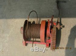 Beebe Bros. All Steel 2 Ton Hand Crank Winch. Heavy Duty