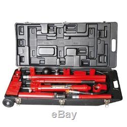 Big Red 10 Ton Porta Power with Wheel Case Complete Kit Heavy Duty Snap Lock