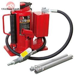 Big Red 20-Ton Air Hydraulic Bottle Jack Heavy Duty Automotive Standing Hose