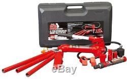 Big Red 4-Ton Heavy Duty Hydraulic Ram Porta Power Tool Kit With Carry Case