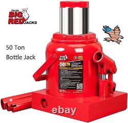 Big Red Torin Stubby Low Profile Heavy Duty Welded Bottle Jack, T95007, 50 Ton