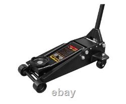 Black Jack 3 Ton Dual Piston Heavy Duty Steel Heavy Duty Floor Jack 5-18 in Lift