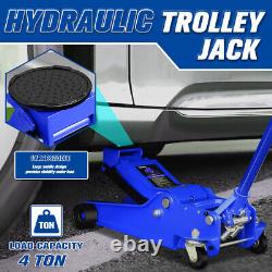 Blue 4 Ton 8000 lb 4.5- 20 Low Profile Heavy Duty Garage Hydraulic Floor Jack