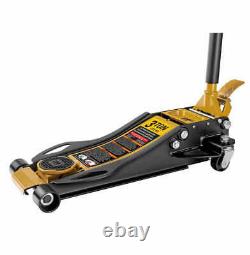 CAT 3 Ton Low Profile Service Jack Built in Foot-Pump Heavy- Duty