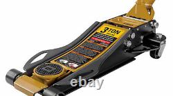 CAT Heavy Duty Low Profile Steel Car Floor Jack 3 Ton 19-1/2-inch maximum lift
