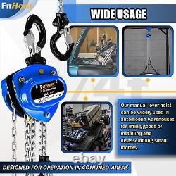 Chain Hoist 10FT Mini Hand Chain Block Hoist with 2 Heavy Duty Hooks