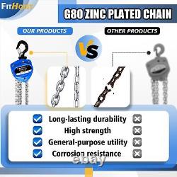 Chain Hoist 10FT Mini Hand Chain Block Hoist with 2 Heavy Duty Hooks