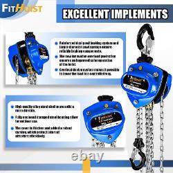 Chain Hoist 10FT Mini Hand Chain Block Hoist with 2 Heavy Duty Hooks