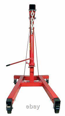 Dragway Tools 3 Ton 6000 LB Heavy Duty Engine Hoist Cherry Picker Shop Crane