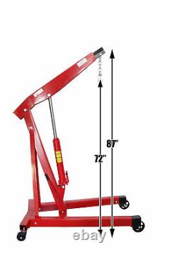 Dragway Tools 3 Ton 6000 LB Heavy Duty Engine Hoist Cherry Picker Shop Crane