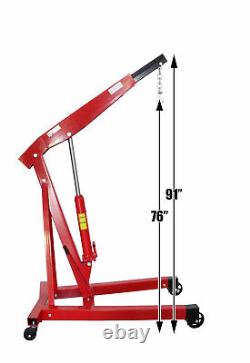 Dragway Tools 3 Ton 6000 LB Heavy Duty Engine Hoist Cherry Picker Shop Crane