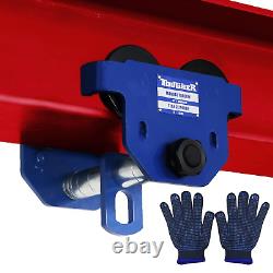 Dual Wheels Beam Trolley 3 Ton Heavy Duty 6600LBS Capacity Push Manual Trolley H