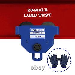 Dual Wheels Beam Trolley 3 Ton Heavy Duty 6600LBS Capacity Push Manual Trolley H