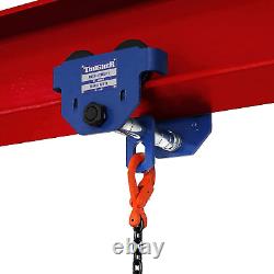 Dual Wheels Beam Trolley 3 Ton Heavy Duty 6600LBS Capacity Push Manual Trolley H