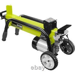 Electric Log Splitter 5-Ton 15 Amp Wheels Heavy-Duty Steel Frame Horizontal